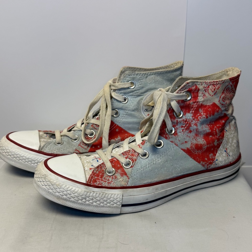 Converse Patchwork Hightops size 8
